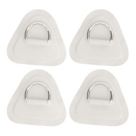 4 Pcs D Ring Patch Stainless Steel D Ring Pad for Inflatable Boat Surfboard Dinghy Paddle Board Gray