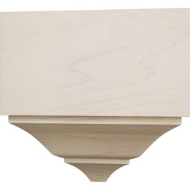 3 5/8"P x 7 1/2"H x 7 1/4"W Americraft Solid Hardwood Stain Grade Universal Outside Crown Moulding Block for Profiles up to 4"H x 3 5/8"P, Maple