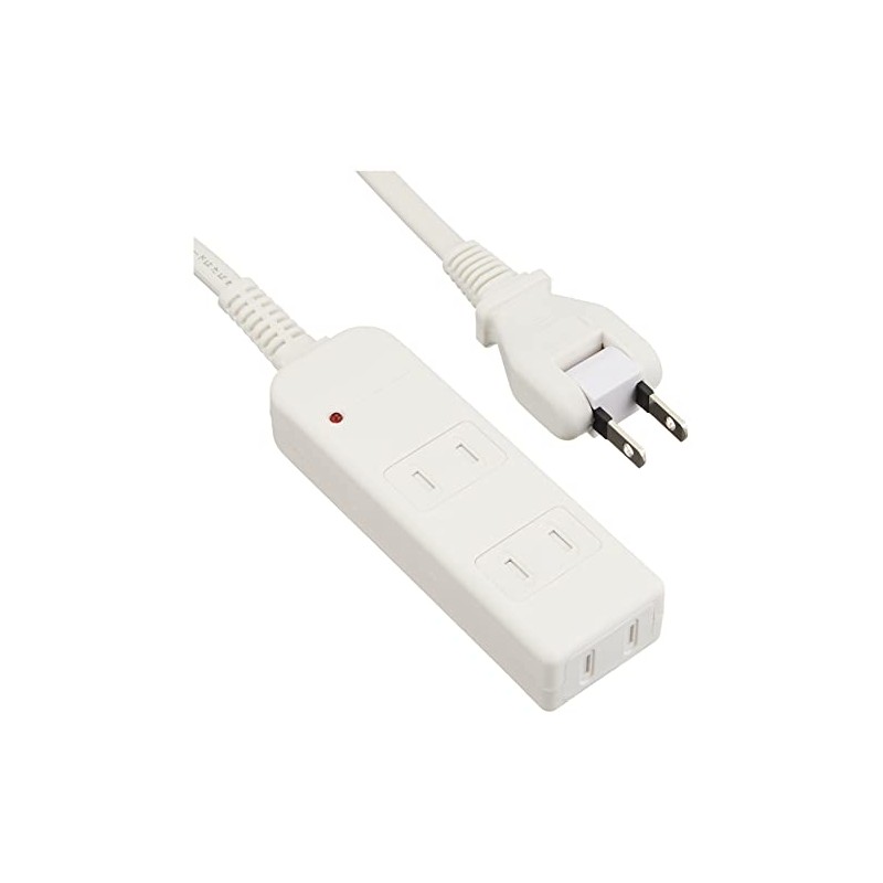 00-6961 Safety Tap with Lightning Guard and Shutter (3 Holes/1m/White)