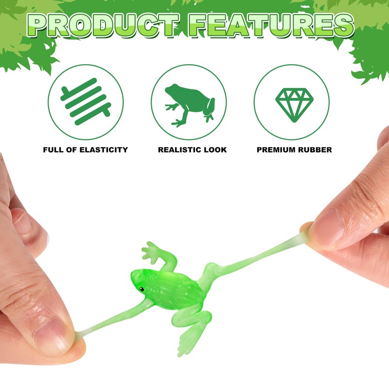 HFWTWPY 30PCS Toy Frogs for Kids, Realistic Mini Rubber Frog
