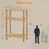 Narrow Side Table, Skinny End Table with Storage, Solid Wood