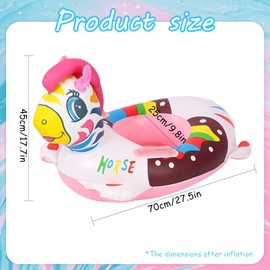 Capgoost Baby Swimming Ring, Inflatable Swimming Float, Swimming Hoop Baby with Swimming Seat, Baby Swimming Swimming Trainer, Swimming Ring Toy, Baby Swimming Aid for Toddlers, 6-36 Months (Zebra)