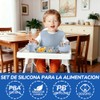 14pcs Vajillas Platos para Bebe Silicona, Set Alimentacion Complementaria Bebe,