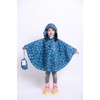 Freesmily Chubasquero impermeable para niños y niñas, Flor azul, Medium