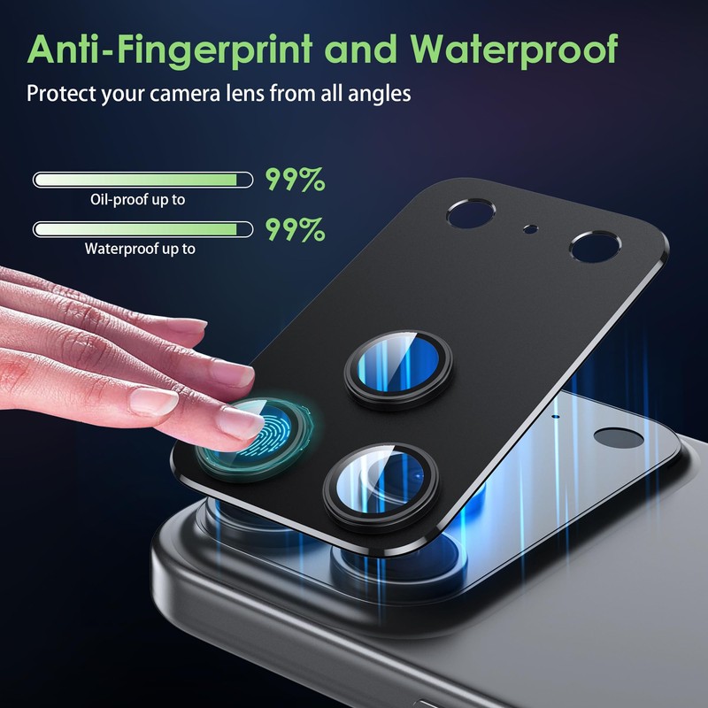 Suttkue for 17 Pro Max Camera Lens Protector,[Anti-Scratch][Easy to Install][