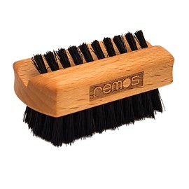 REMOS Mini Travel Nail Brush with Boar Bristles Beech Wood [5.9 x 2.9 x 3 cm]