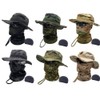 Fishing Hat Boonie Hat Camo Balaclava Neck Glasses Set for