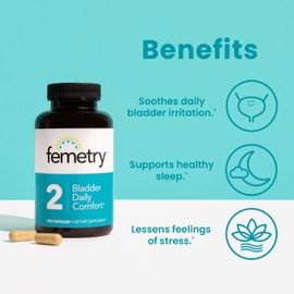 LifeSeasons Femetry Bladder Daily Comfort - Soothes Irritation - Supports Healthy Inflammatory & Histamine Response - Promotes Bladder Lining Health - Interstitial Cystitis - 120 Capsules