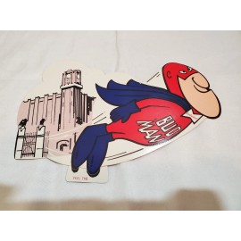 Budweiser 1970'S Budweiser Bud Man Flying Sticker, Guitar Decal, Display Advertisement