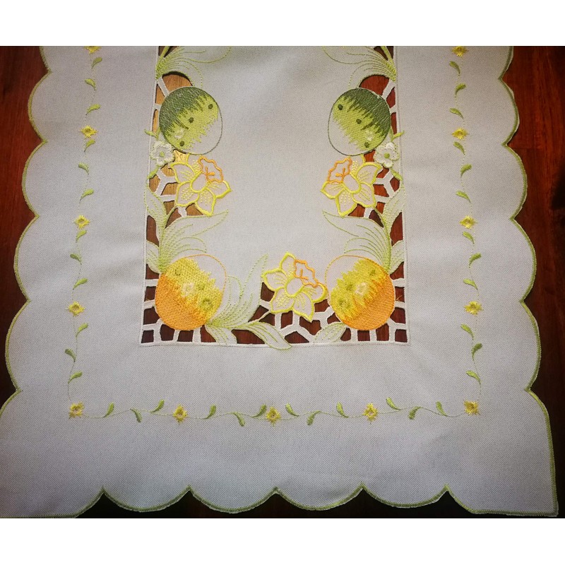 Table Runner with Easter Eggs Embroidered 40 x 90 cm