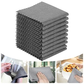PIWOSGOL Pack of 10 Thickened Magic Cleaning Cloth, Reusable Microfibre Cloths, Super Absorbent Magic Cleaning Cloth, Lint-Free Cleaning Cloth for Kitchen, Glass, Cars, Bathroom, 30 x 30 cm