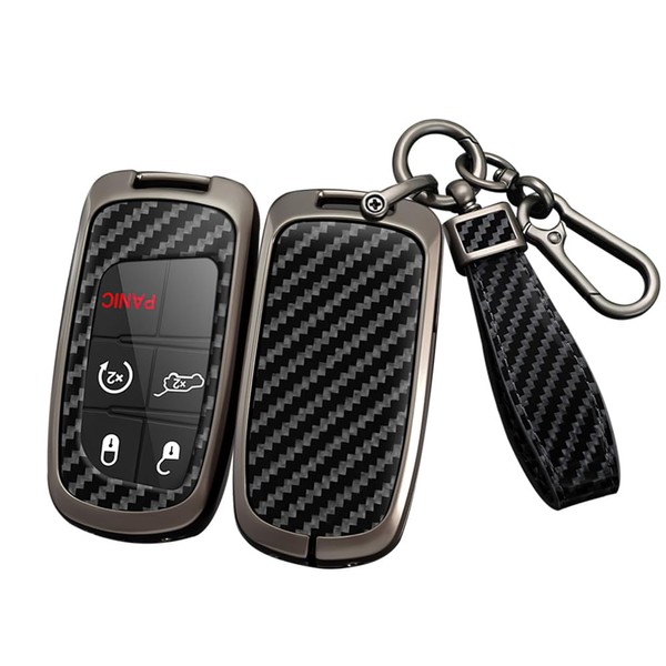 ontto Key Fob Cover Fit for Jeep Grand Cherokee Compass