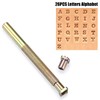 OwnMy 27PCS Leather Stamping Tools Kit Includes 26PCS 8mm Capital