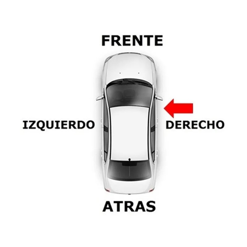 01-07 Ford Ikon Manija Exterior Delantera Derecha Corrugada Negro Delantera