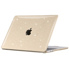 EooCoo Case Compatible with MacBook Air 13 Inch M4 M3 M2 2025 2024 2022 (A3240 A3113 A2681) Ultra Thin Hard Case Protective Snap Case Transparent Cover for Mac 13.6 Inch - Glitter Crystal Light