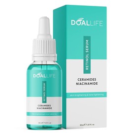 Vegan Retinol Serum 30 ml – Pflanzliches Retinol Anti-Aging Gesichtsserum, Feuchtigkeitsspendend, Reduziert feine Linien und Falten, Für alle Hauttypen geeignet– vegan – DOALLIFE (1)