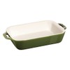 Staub Ceramic Rectangular Baking Dish 7.5 x 6-inch Basil