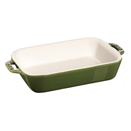 Staub Ceramic Rectangular Baking Dish 7.5 x 6-inch Basil