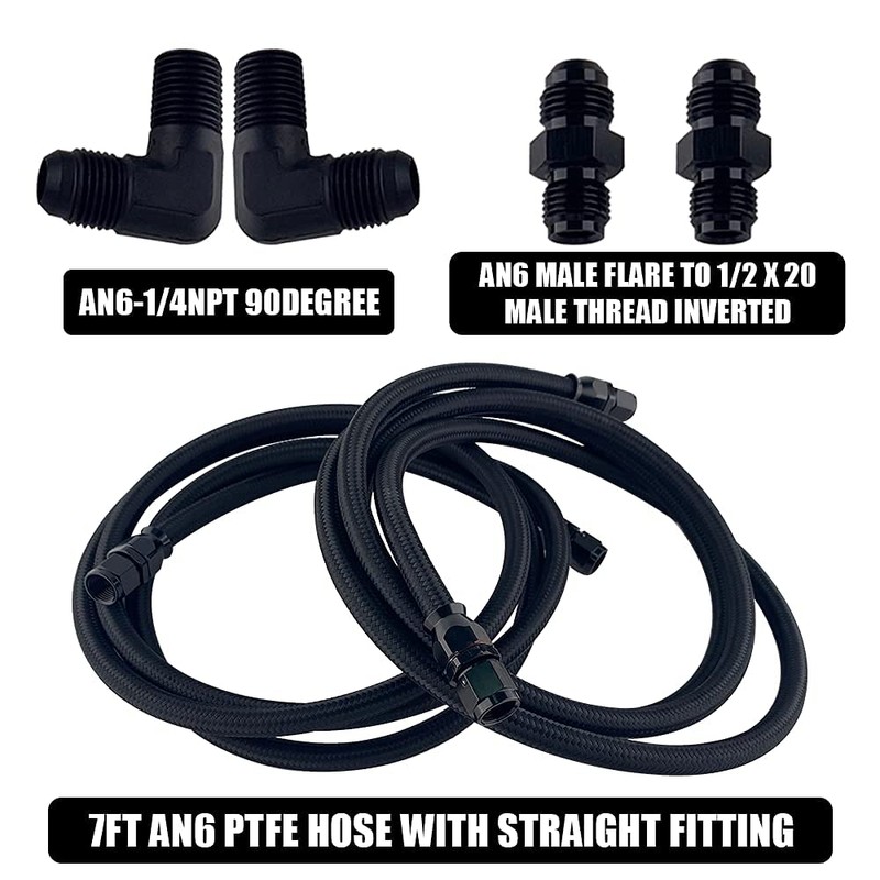 SPELAB 6AN Flexible PTFE Transmission Cooler Hose Lines Fitting, 7FT