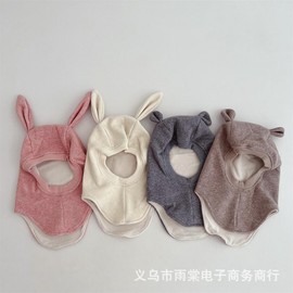 New Winter Baby Balaclava Hat Scarf One-Piece for Boys Girls lf2707 Free Size/46-50cm Khaki 3ea