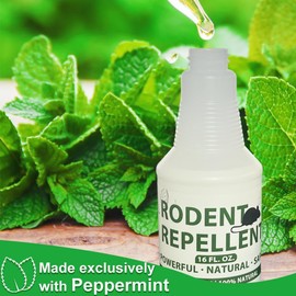 Rodent Repellent Sprays, Peppermint Oil Spray for Mice, Rat Repellent Spray, Natural Spray for Indoor & Outdoor Use, Rat Deterrent, Mouse Control for House Home Attic Kitchen Car Engines RV, 16Oz