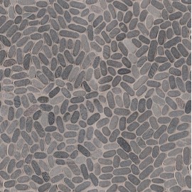MSI AMZ-M-00310 MSI Sliced Pebble Coal 12 in. x 10 mm Tumbled Marble Mesh-Mounted Mosaic Tile (9.7 sq. ft. / case) 11.81 in, Gray, 9 Square Feet