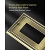 TREEWELL 4-Pack Decorator Outlet Cover Plate, Decorative Switch Plates and