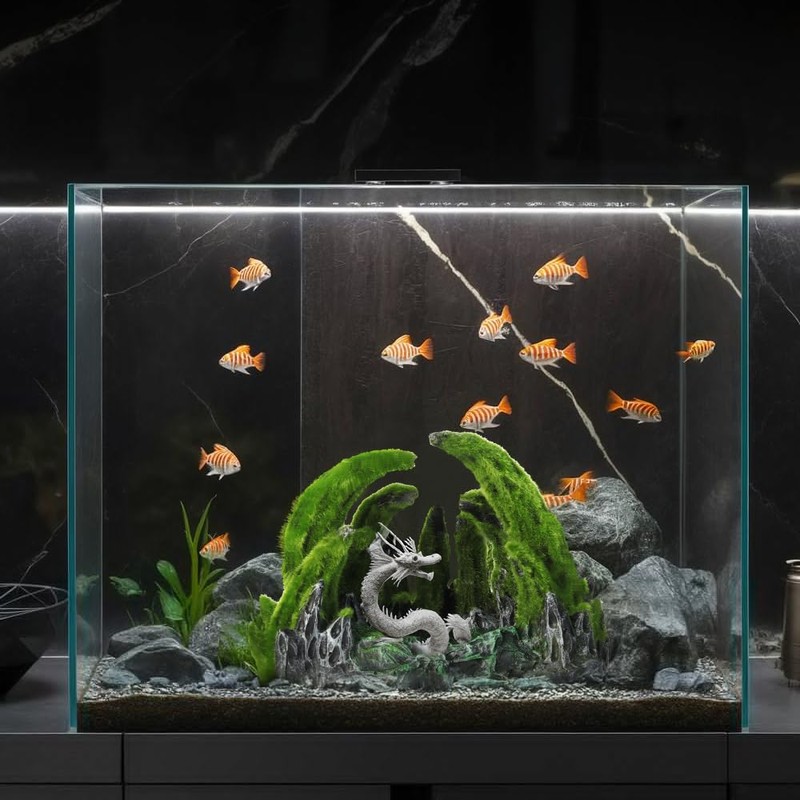 BEGONDIS Dragon's Lair Shaped Aquarium Ornament - Mystical Mountain Cave
