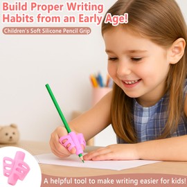 4-Pack Pencil Grips for Kids – Handwriting Trainer & Posture Correction Holder for Toddlers, Preschoolers, and Special Needs Children