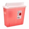 Monoject™ Always-Open in-Room Sharps Container, Transparent Red, 5 Quart, 11
