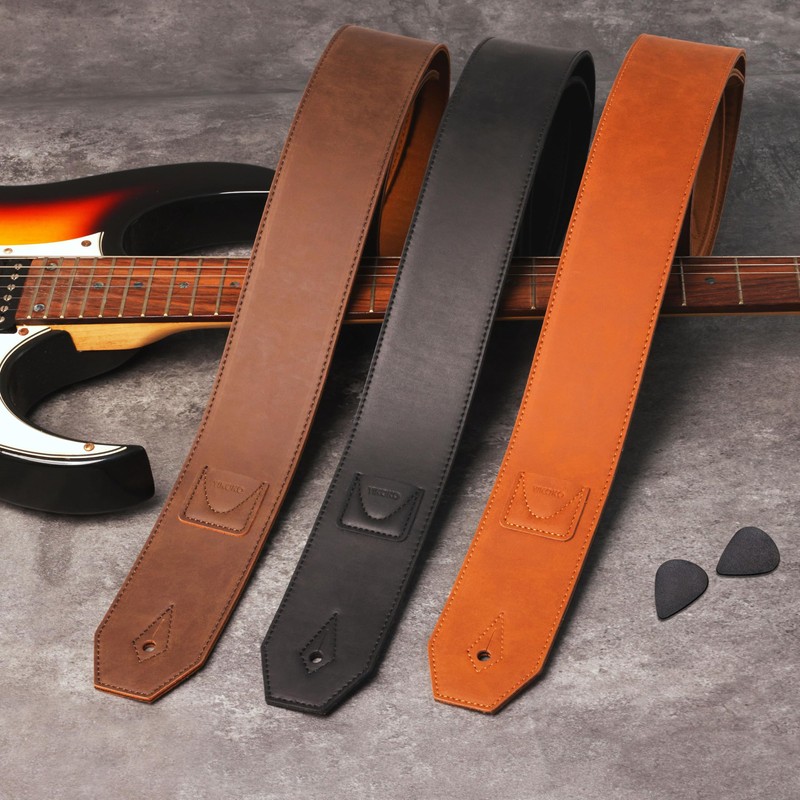 YIKOKO Guitar Strap 2.5", Classic Adjustable Crazy Horse Style Automotive