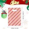 Saypacck 100 Pieces Christmas Plastic Gift Bags Bulk Red and