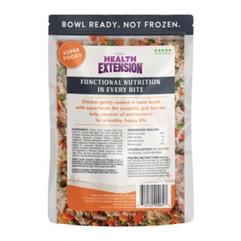 Health Extension Health Extension Gently Cooked Chicken & Pumpkin Dog Food, (9 oz, 255 g) C Bowl Ready with Bone Broth, Omega-3s & Superfoods for All Life Stages (Case of 5 Pouches)