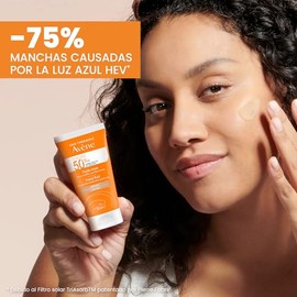 Avene Protector Solar Facial Dermatológico con Color FPS50+, Bloqueador Solar Facial para Piel Mixta y Grasa, Fluido con Color, Protección UVA UVB, 50