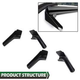 GRAND ORANGE RV Rain Gutter Spouts Long Version Left and Right 3 1/2" Long 4pcs Black Gutter Spout