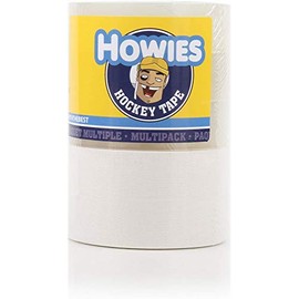 Howies Hockey Tape 5 Roll Pack of Hockey Tape - 3 Rolls of Clear Shin Pad Tape, and 2 Rolls of White Hockey Stick Tape