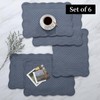 HOMBYS Quilted Placemats Set of 6 Washable-13x18 inches Rectangular Placemats