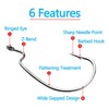 50 pieces offset hooks, offset worm jig hooks, fishing hook