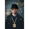 YUNHENTONG Dollar Chain Hiphop Costume Set, 5 Pieces Hop Rapper