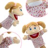 Hand Puppets Multi-Ethnic Puppets,Family Puppets for Kids Role Paly 11.8"