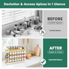 EsLuker.ly Spice Seasoning Rack Organizer Kitchen Countertop, 4 Tier Bamboo