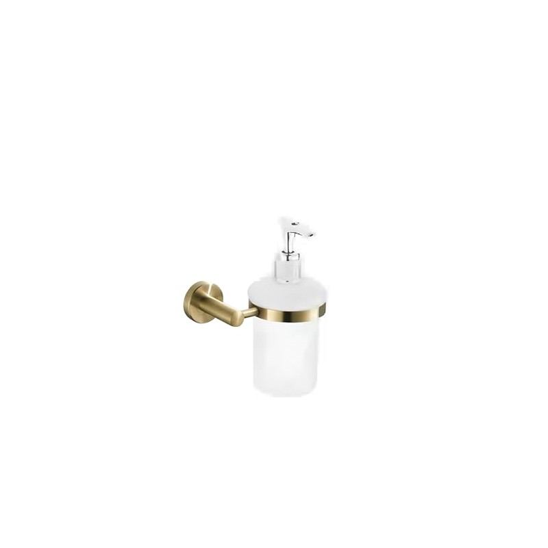 Housler® Brushed Brass Round Bathroom Accessories (Gold) (R.BB.LIQUID SP.DISP)