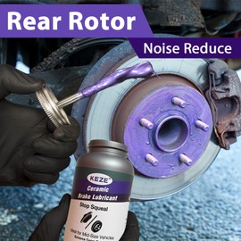 Keze High Temp Ceramic Brake Parts Lubricant Extreme Brake Grease/Lubricant for Caliper Pin Pad Parts Assembly Automotive Prevents Seizing Stops Squeaking, 8oz Brush Top Can