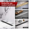 Sharp-tec Linear Shower Drain, 28 inch Shower Drain with Removable