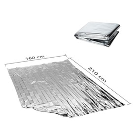 6 Pack Survival Blanket Outdoor Emergency Blanket Supplies, Emergency Blankets Mylar Thermal Blanket, Gigantic Space Blanket Survival Blankets Heavy Duty Camping Gear,Bug Out Bag (Silver)