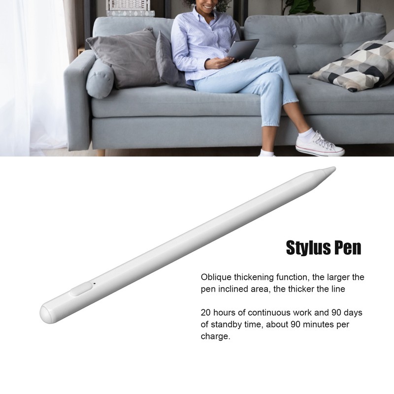 Active Stylus Multifunctional Universal Active Capacitive Stylus with 2 Replacement