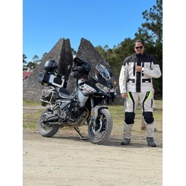 BYKR Motorcycle Pants for Men & Women Armored Cordura Overpants Enduro ATV Dual Sports Motocross Cargo Touring Adventure Pant (34WX34L, Silver)