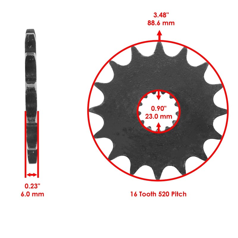 Caltric O-Ring Drive Chain & Sprockets Kit for Yamaha Tt500