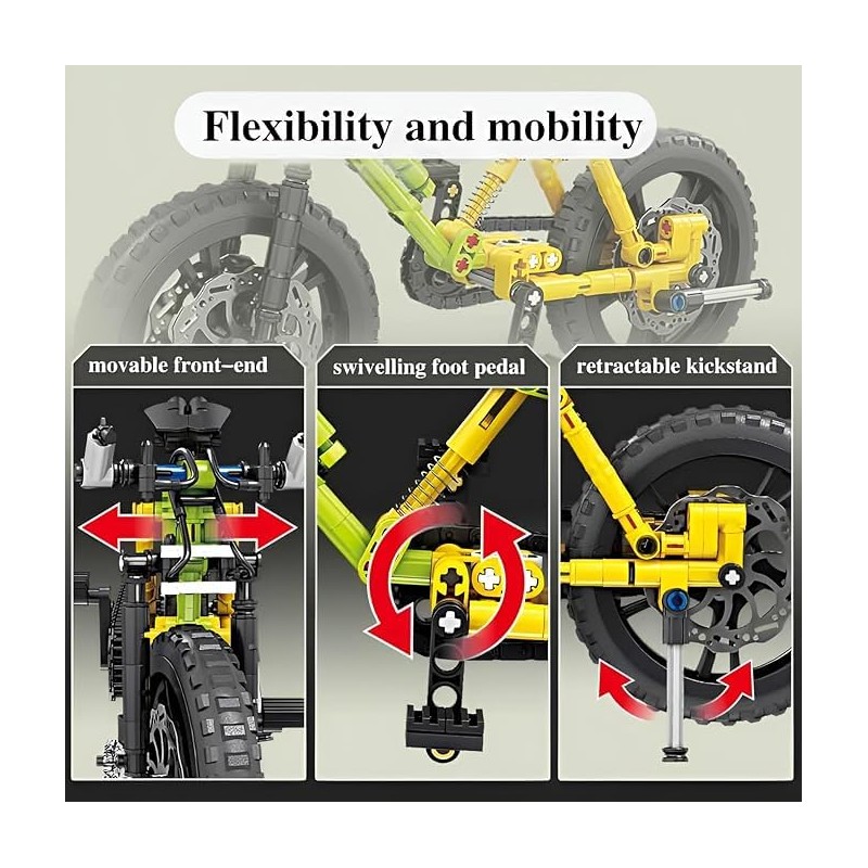 Mountain Bike Building Blocks Set – 212 PCS Green &