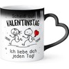 SpecialMe® Herzhenkel -Tasse Zaubertasse Liebe personalisiert mit Wunschnamen Spruch Scheiß